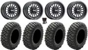 MetalFX Delta 15" Wheels Black 30" Crawler XR Tires RZR XP 1K / PRO XP