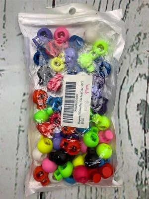 13 Colors Plastic Toggle Single Hole Spring Loaded Elastic Drawstring Rope Cord