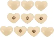 GLSTOY 10pcs Heart Shaped Clothes Buttons Jelly Color Decorative Buttons for Jackets Crafts Sewing Replacement Fasteners Cute Heart Design for Adults
