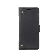 Copper Buckle Retro Crazy Horse Texture Horizontal Flip Leather Case for Huawei Y7 Pro, with Holder & Card Slots & Wallet (Black)