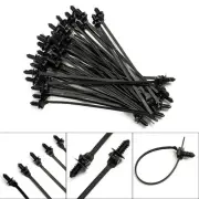 Cable Ties Black Nylon 185mm Push Clips Wire Released Zip Straps Fastener Bundle (for: Daihatsu)