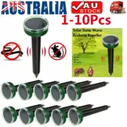 2-10X Snake Repeller Solar Power Ultrasonic Mole Mice Pest Rodent Rat Repellent