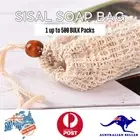 Sisal Soap Bag Mesh Soap Storage Bags Foam Maker Net Bags with Drawstring