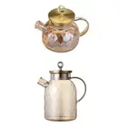 Glass Pitcher Water Carafe with Lid Fridge Pitcher with Wide Spout Glass Jug for