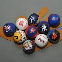 在飛比找Yahoo!奇摩拍賣優惠-MLB pvc木屑橡膠彩色照片硬式軟式棒球紀念版 洋基大都會