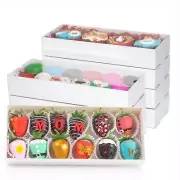 20PCS Strawberry Boxes Cookie Boxes Bakery Boxes Treat Boxes for Christmas Va...