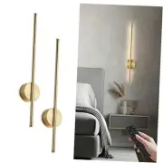 Battery Operated Modern Wall Sconces, Dimmable Wireless Wall Light Set of Two