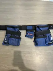 Westward 5Mzl1 Tool Belt, Tool Belt, Blue, Black, 600D Polyester, 13 Pockets