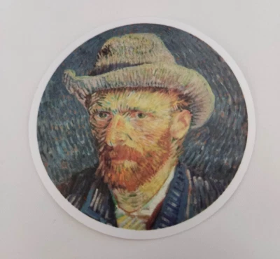 Vincent van Gogh Portrait Art Waterproof Logo Decal Sticker 2.4"x2.4"
