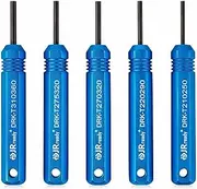 JRready ST5228 Extractor Tools,Removal Tools Kit for molex connector kit and AMP JST Crimping Terminals, Male and Female Connector Tube Type Pin Extractor Tool kit 5PCS sizes