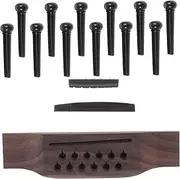 ibasenice 1 Set Guitar Pegs Acoustic Guitar Pins Acoustic Guitar Bridge Guitar Bridge Saddle Rosewood Plastic