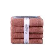 4PK Ultimate Alanya Turkish Cotton Hand Towel 550Gsm Highly Absorbant Clay