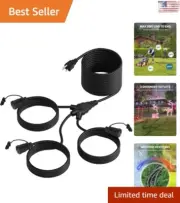 Outdoor Extension Cord - Max 28ft End to End - 3 Prong Outlets - Weatherproof
