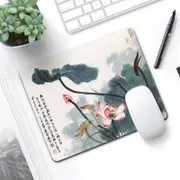 6 Piece Non Slip Mouse Pad Set 21 X 26Cm Thick Rubber Anti Skid Durable Ink Lotus Mouse Pads & Wrist Rests