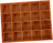 TINEASUR 6 Compartment Wood Storage Box Dresser Socks Organizer Wooden Perfume Tray