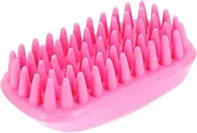 HOMOBABE Pet Silicone Shampoo Brush for Dogs and Cats Comfortable Grip Bath Brush with Soft Bristles for Massaging and Grooming for Reducing Shedding and Bathing Pets