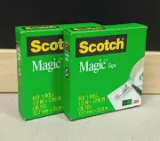 Scotch 3M Magic Tape 810 Invisible Photo Safe 12.7mm x 32.9m Pack of 2