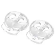 Cord Lock Stopper End 20Pcs, Plastic Double Hole Stopper Spring Toggle Clear