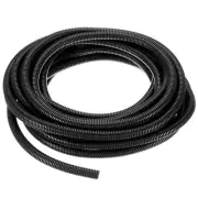 1/2 Inch x 33 Ft Split Wire Loom Tubing, Guard Convoluted Flex, Black