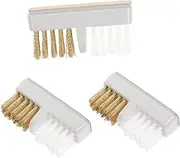 Ipetboom Copper Wire Brush Set for Nail Drill 3pcs Nail Art Cleaning Brush Cleaning