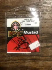 Mustad Zero-Twist Shot Black Fishing Hooks / Swivels (5-pack) - Size 1