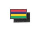 Flag patch printed badge country mauritius