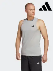 adidas Light Grey Train Essentials Feelready Training Vest (AL4869) | $42