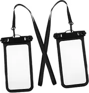 Uonlytech 2PCS Touchscreen Phone Pouch Durable Dry Bag for Beach Fishing Swimming Boating Kayaking Snorkeling Seal for Protecting Valuables