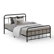 [Unbranded] Artiss Bed Frame Metal Frames LEO - King Single(Bl