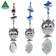 Owl Crystal Suncatcher gift, handmade rainbow hanging sun catcher suncatchers AU