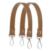 13" Leather Purse Strap Replacement Gold Buckle for Handbag(2 Pack, Light Brown)