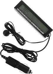 iplusmile 1Pc LED Car Clock Voltmeter Display for Vehicle Dual Color Night Light Accurate Temperature and Voltage Readings for Cars and Trucks