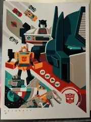 SIGNED Transformers Autobots Tom Whalen Poster art print hasbro toys mondo LE