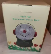 Cracker Barrel Light Up Snowman Water Ball Snowglobe Snow Globe Christmas LED