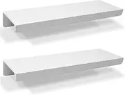 [SYZOW] Pack of 6 White Cabinet Handles Hidden Modern Furniture Handles for Bedroom Kitchen Wardrobe Hole Distance 128 mm