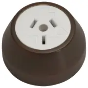Federation Power Point Socket, Antique Brass White