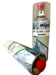2K CLEAR GLOSS MIPA TOUCH UP SPRAY SOLID DIY AUTOMOTIVE TOP COAT 400MLS