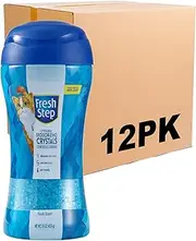 Fresh Step Cat Litter Crystals In Tropical Breeze Scent - Cat Litter Box Deodorizer - Combats Cat Odors and Neutralizes Smells to Keep Your Home Clean, 15 Ounces - 12 Pack