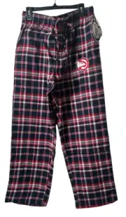 College Concepts Men's Atlanta Hawks Plaid Flannel Pants, Navy/Red, Large