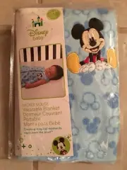 Disney Baby Mickey Mouse Wearable Micro fleece Blanket Small New