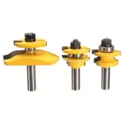 3 Bit Raised Panel Cabinet Door Router Bit Set- Bevel- 1/2" Shank