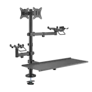Brateck POS Mounting Solution For Dual Screens - Black