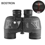 Binoculars 10x50 Marine Military Telescope Waterproof With Rangefinder Compass
