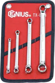 Genius Tools 4 Piece E-Star Wrench Set – TX-E04 | Chrome Vanadium Steel | Includ