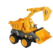 Digger Truck Toy,Multi-Functional Children Excavator Car - Educational Learning Toys Construction Vehicles for Christmas Birthday
