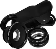 KOCKSHION 1 Set Clip Phone Camera Lens Kit Wide Angle Macro and Fisheye Lenses Lightweight Design for Stunning Photos and Videos for Travel and Daily Use