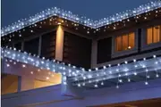 100 Solar LED Decorative Curtain Lights - White