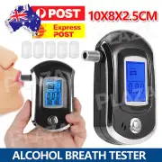 Digital Breath Alcohol Breathalyser Alcohol Breath Tester LCD with 5 Mouthpieces