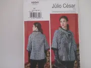 Vogue 9341 Julio Cesar Wearable Art Loose Fitting Jacket Pattern Misses' L-XXL