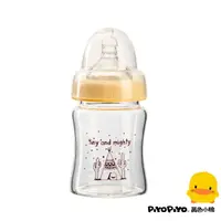 在飛比找momo購物網優惠-【Piyo Piyo 黃色小鴨】媽咪乳感玻璃寬口奶瓶(120